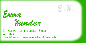 emma wunder business card